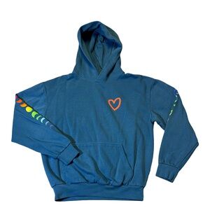 Coldplay mens XL blue music of the spheres 2025 world tour pullover hoodie EUC